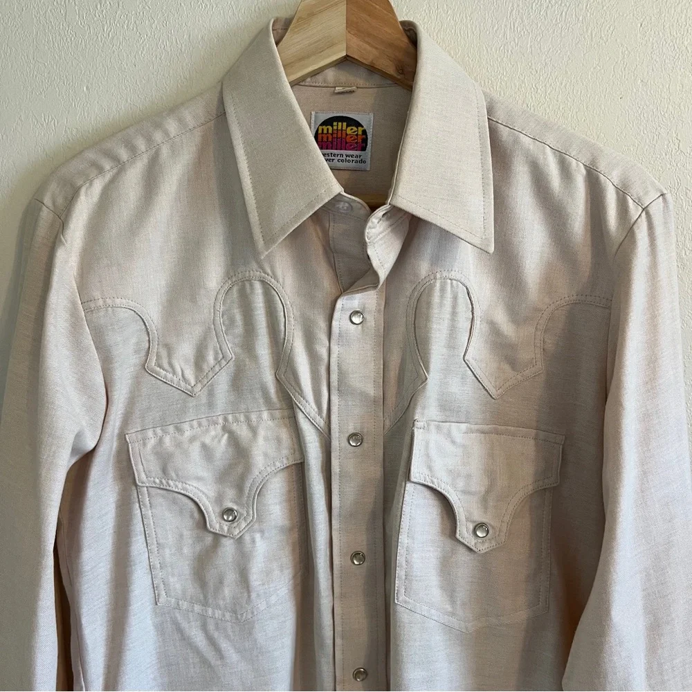 Vintage Miller Miller Miller Western Wear Snap Button Up - Picture 2 of 12